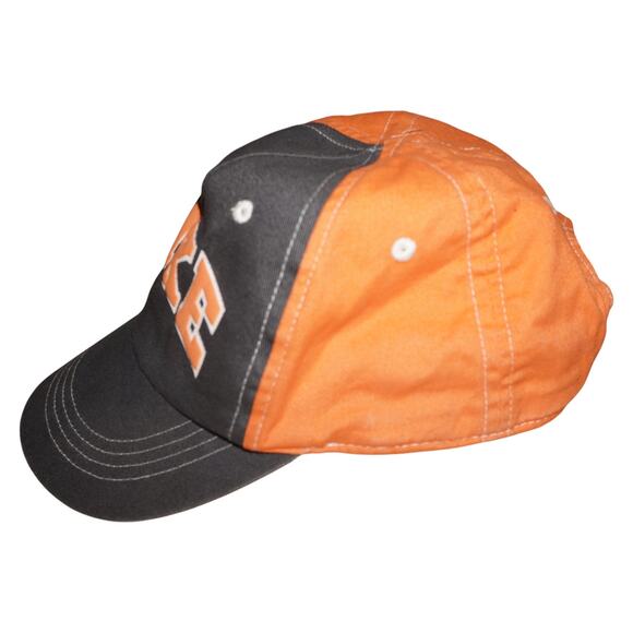 NIKE Kids Two-Tone Baseball Hat Cap Orange Grey Strapback Youth Adjustable - Picture 2 of 6